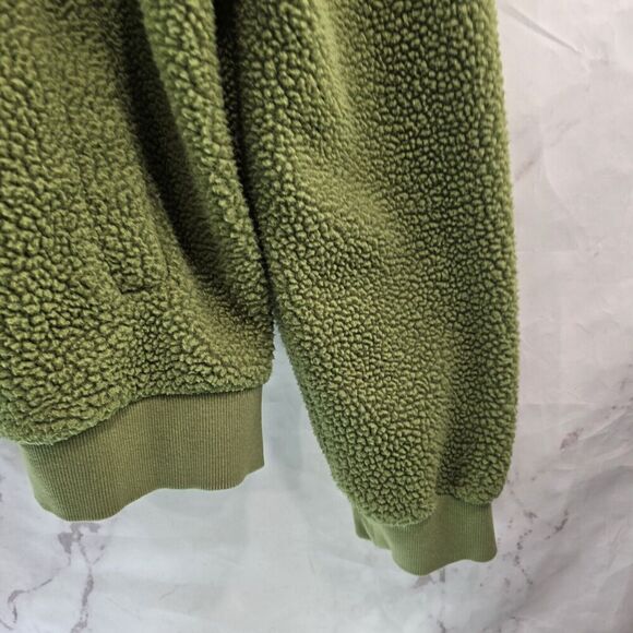 Zyia Jacket Womens 3X 3XL Green Black Bomber Teddy Sherpa Fuzzy Varsity - Picture 5 of 12